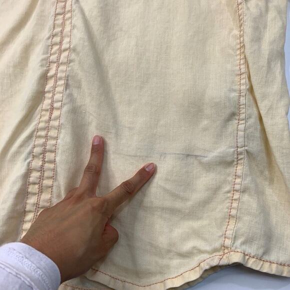 Tommy Bahama Shirt Mens M Medium Maze Linen Island Crafted Tab Sleeve Button Up - Picture 9 of 11